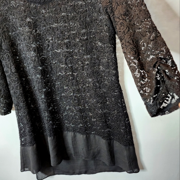 Maurices Women's Top Lace Black Tunic Coverup Size XL - Picture 7 of 12